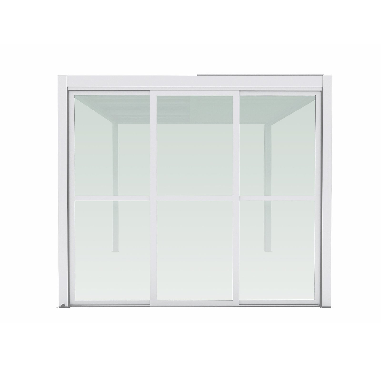 Parete laterale in policarbonato per pergola bioclimatica Tony - TONY Colore: Bianco