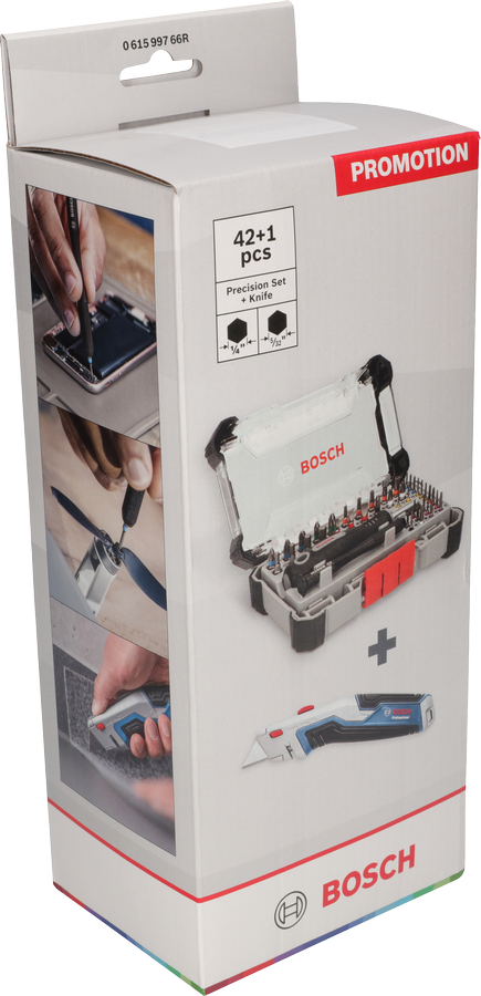 Bosch 061599766R – Set Inserti di Precisione (42 pezzi) + Cutter Universale