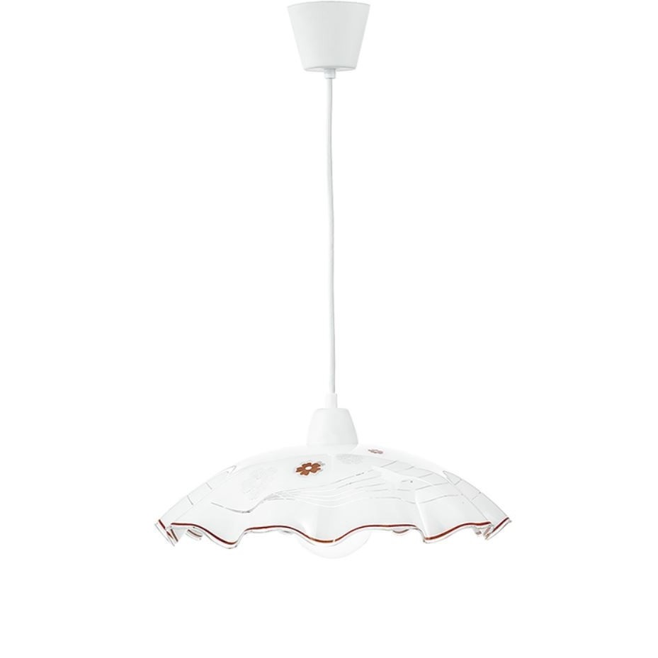 LAMPADARIO VICTORIA E27 D.42XH120CM BIANCO/ROSSO