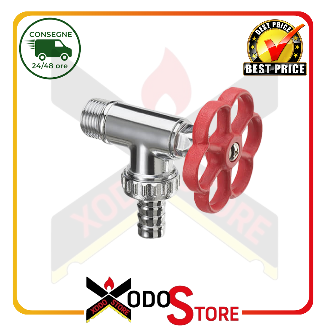 BEL-FER RUB/015 Rubinetto in ottone cromato satinato