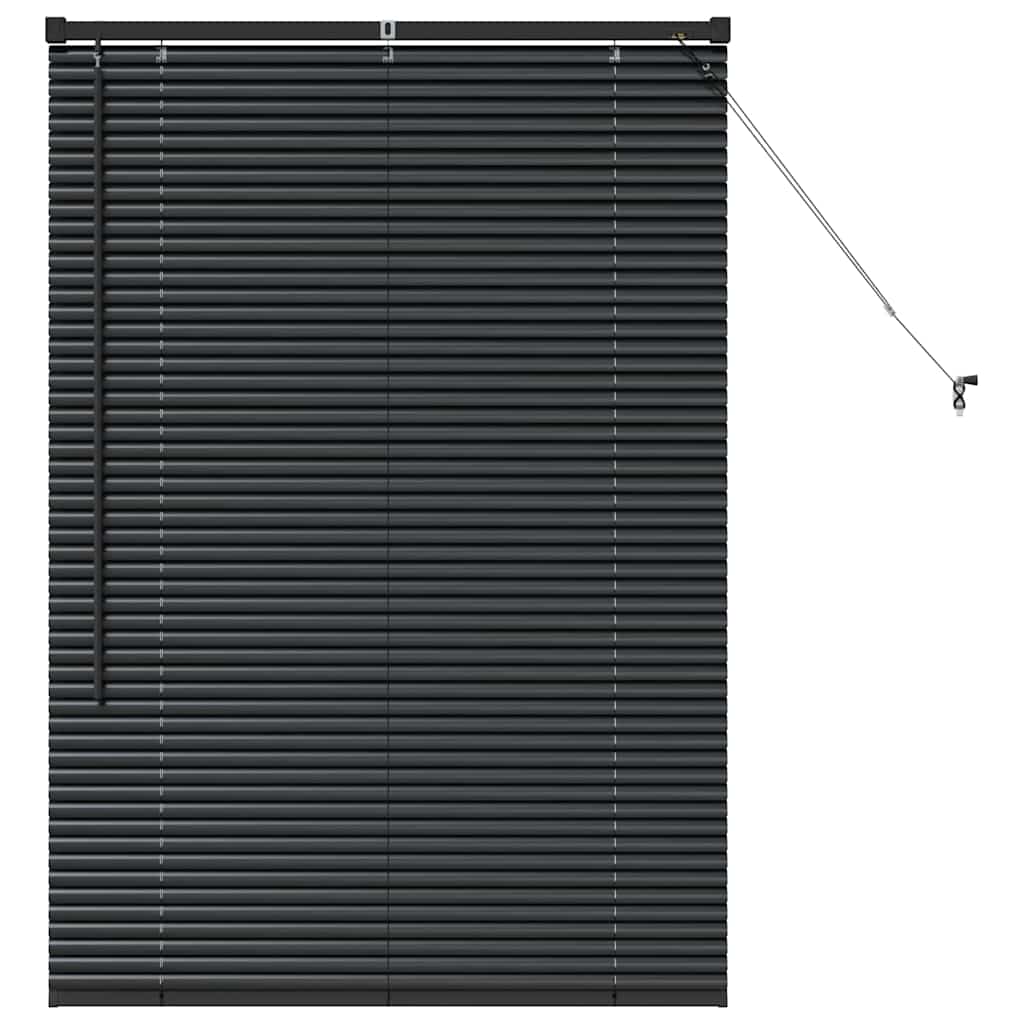 vidaXL Tenda per Finestra con tende Nero Alluminio