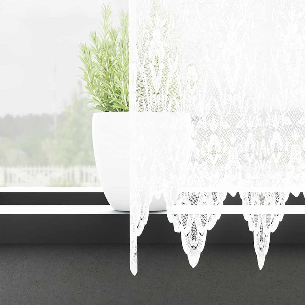 vidaXL Tende con tende Bianco 500x100cm Poliestere