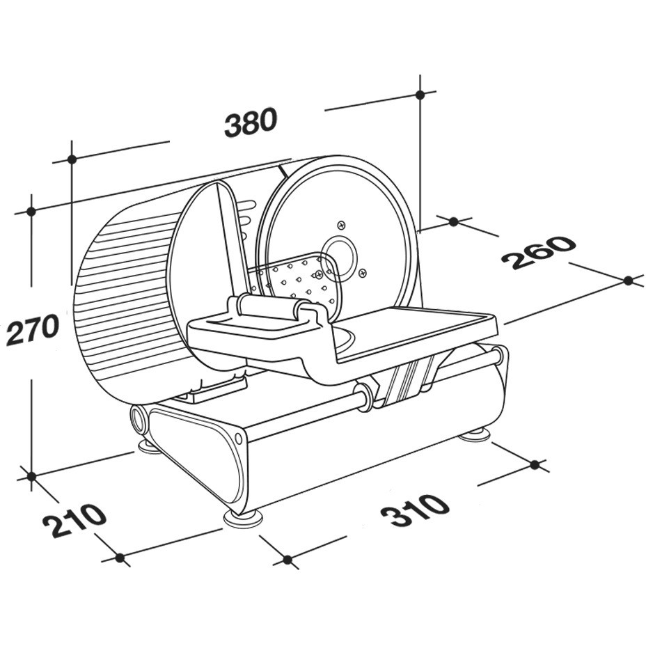RGV Ausonia 190 affettatrice per uso domestico potenza 100 Watt colore argento