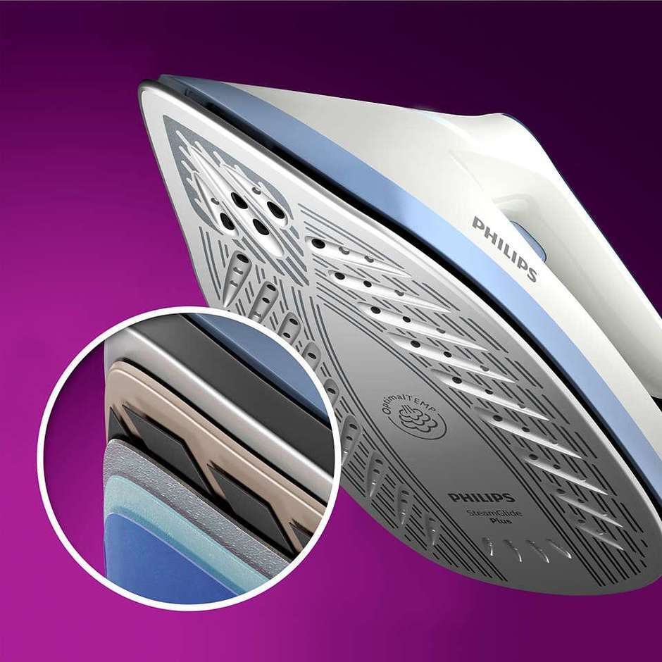 Philips PSG6026/20 Ferro da Stiro Potenza  2100w Colore Bianco e Celeste