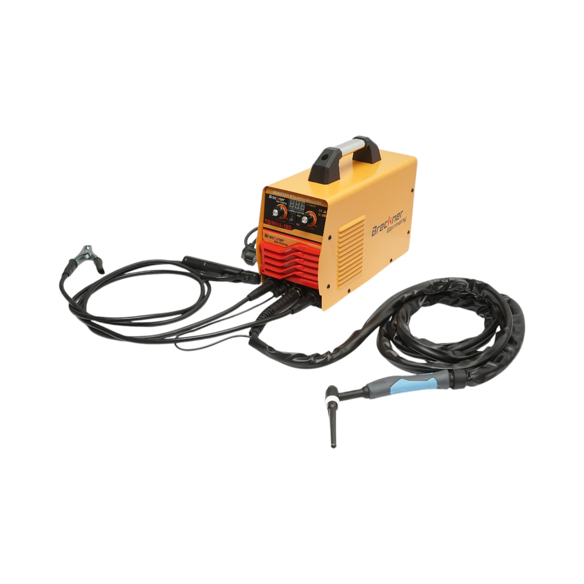 Saldatrice inverter 180A TIG/MMA, 220V con display digitale, tecnologia IGBT Breckner Germany