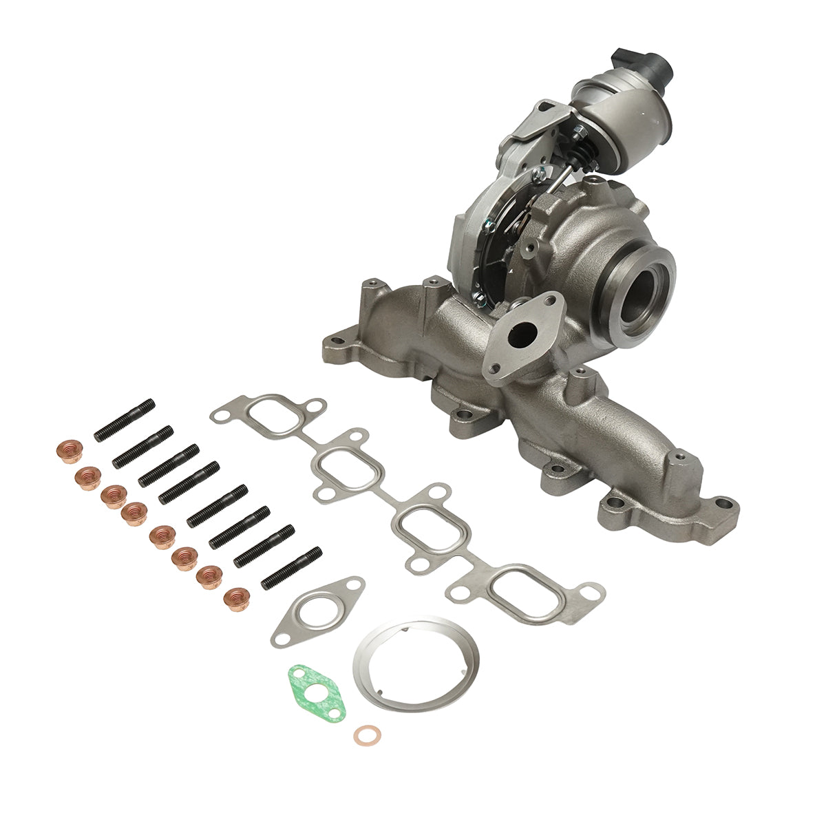 Image of Turbocompressore per VW T5 Transporter 2.0 TDI, codice motore CAAC, codice OEM 03L253016