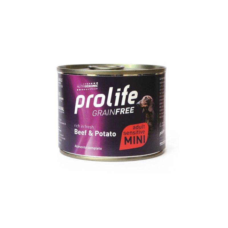 Prolife grain free sensitive adult manzo e patate mini 200gr