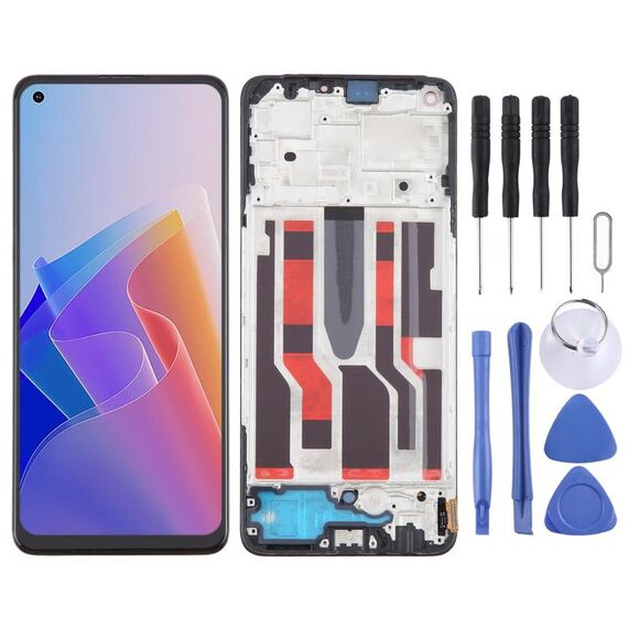Pour écran OLED OPPO Reno 7 Lite 5G CPH2343, assemblage complet avec cadre