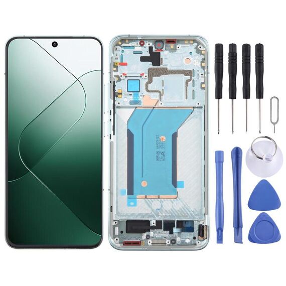 Écran Xiaomi reconditionné d'origine pour Xiaomi 14 23127PN0CG cadre vert