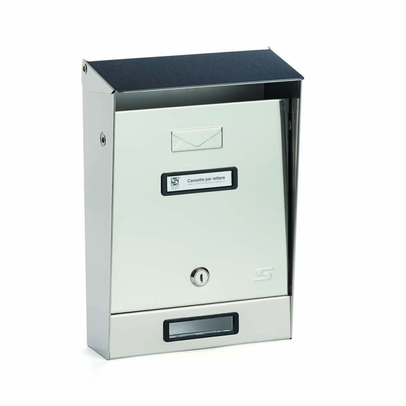 Cassetta postale Silmec con tetto apribile acciaio inox tradizionale