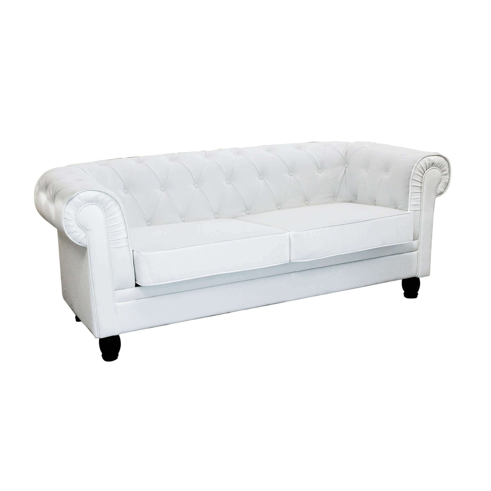 Divano Vintage di Design - CHESTERFIELD Colore: Bianco, Dimensioni: 3 Posti