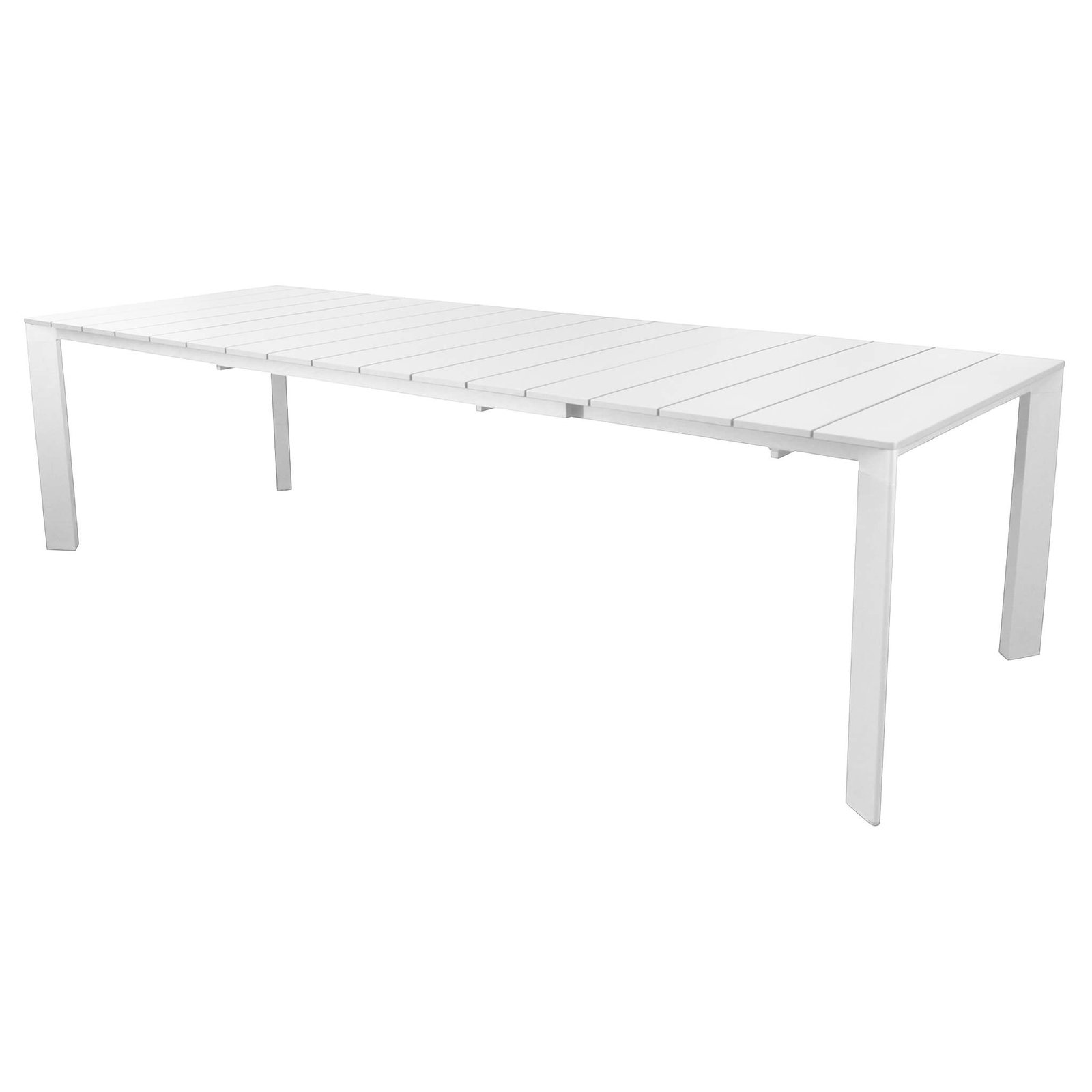 Tavolo da giardino allungabile in alluminio - DEUS Colore: Bianco, Dimensioni: 215/280 X 100
