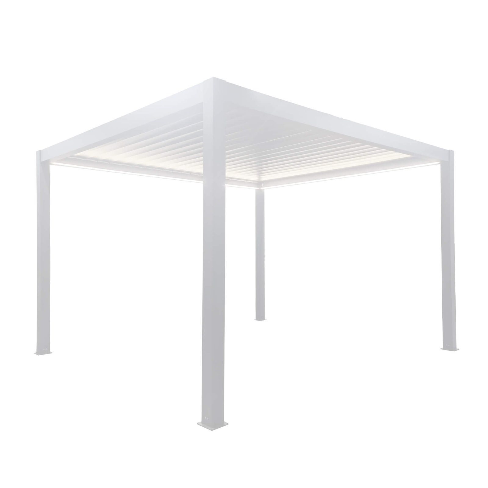 Pergola Bioclimatica motorizzata smart in alluminio - TONY PRO Dimensioni: 4X4, Colore: Bianco