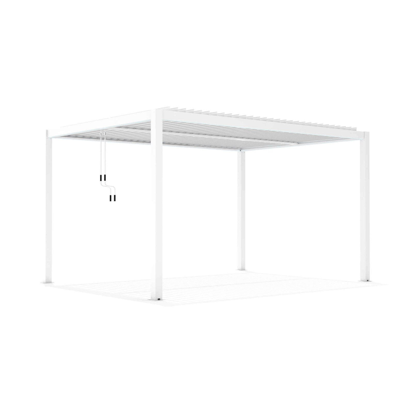 Pergola bioclimatica in alluminio - TONY Colore: Bianco, Dimensioni: 3X4