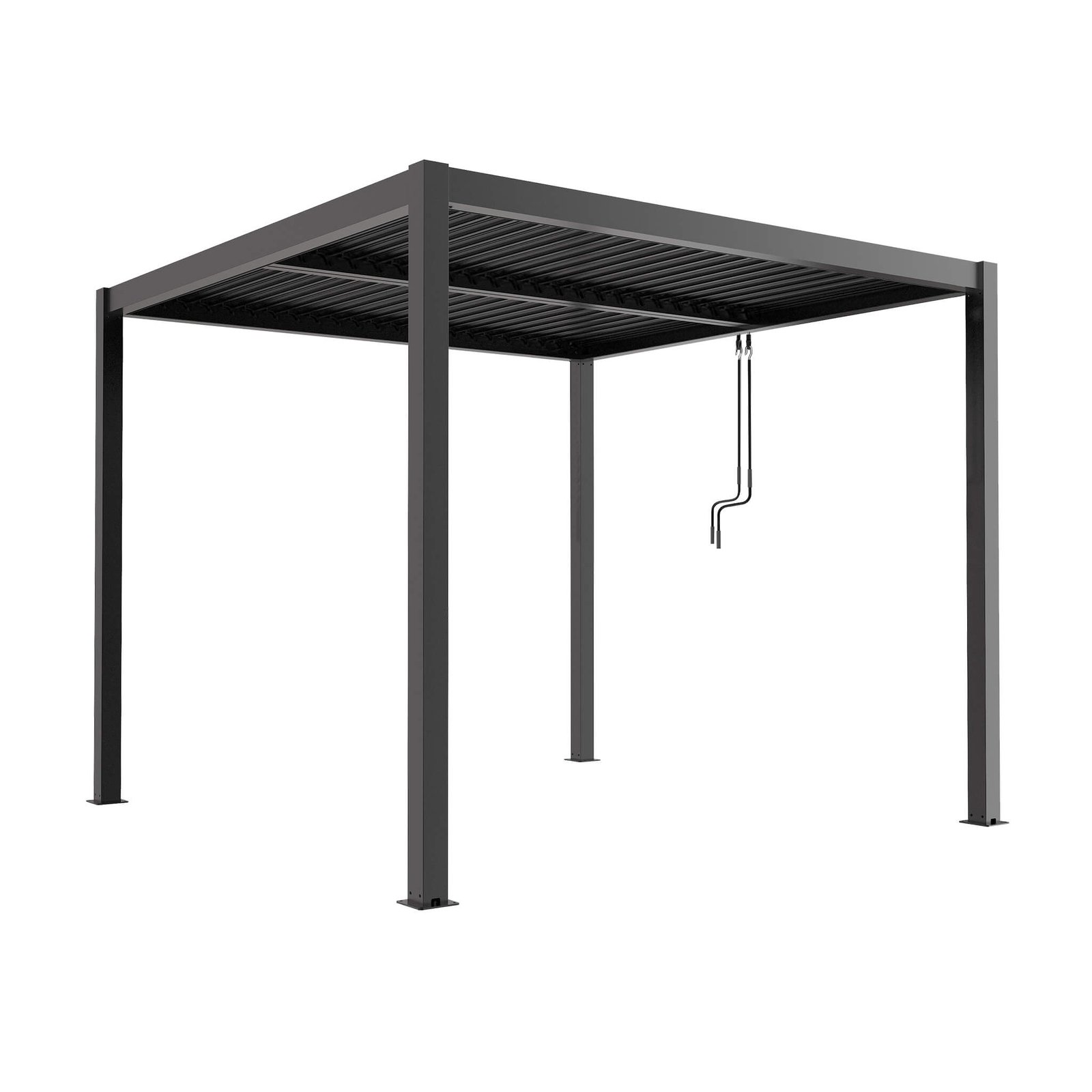 Pergola bioclimatica in alluminio - TONY Dimensioni: 3X3, Colore: Antracite