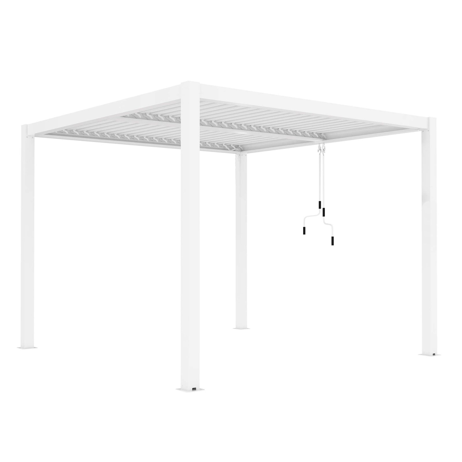 Pergola bioclimatica in alluminio - TONY Dimensioni: 3X3, Colore: Bianco