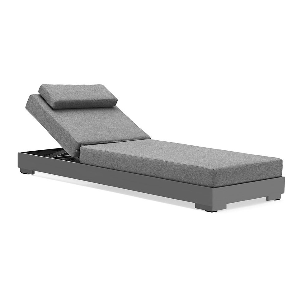 Lettino da Giardino in Alluminio - YVAINE Colore: Antracite