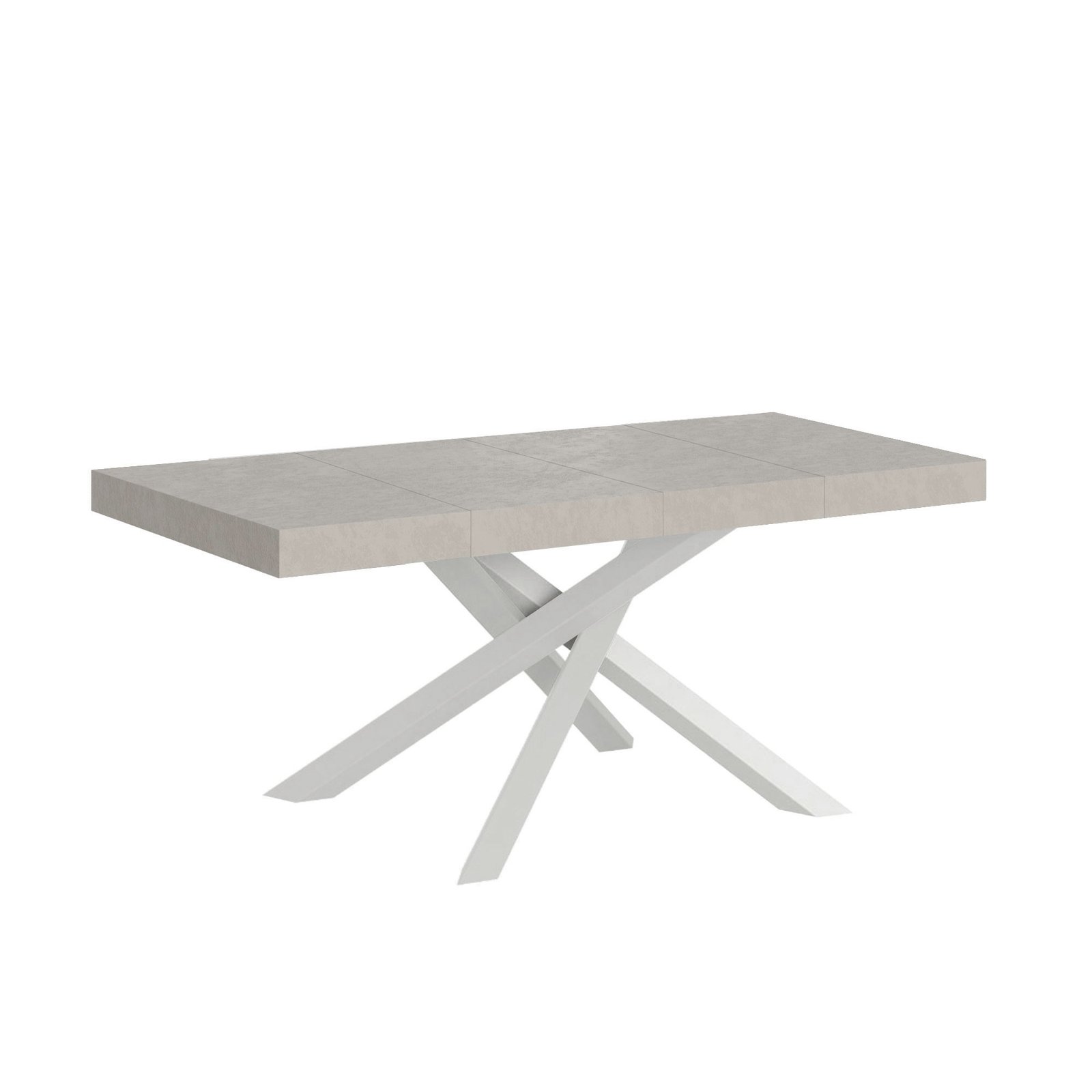 Tavolo da pranzo Allungabile - VOLANTIS PREMIUM Dimensioni: 140x90/400, Colore: Cashmere, Telaio: Bianco