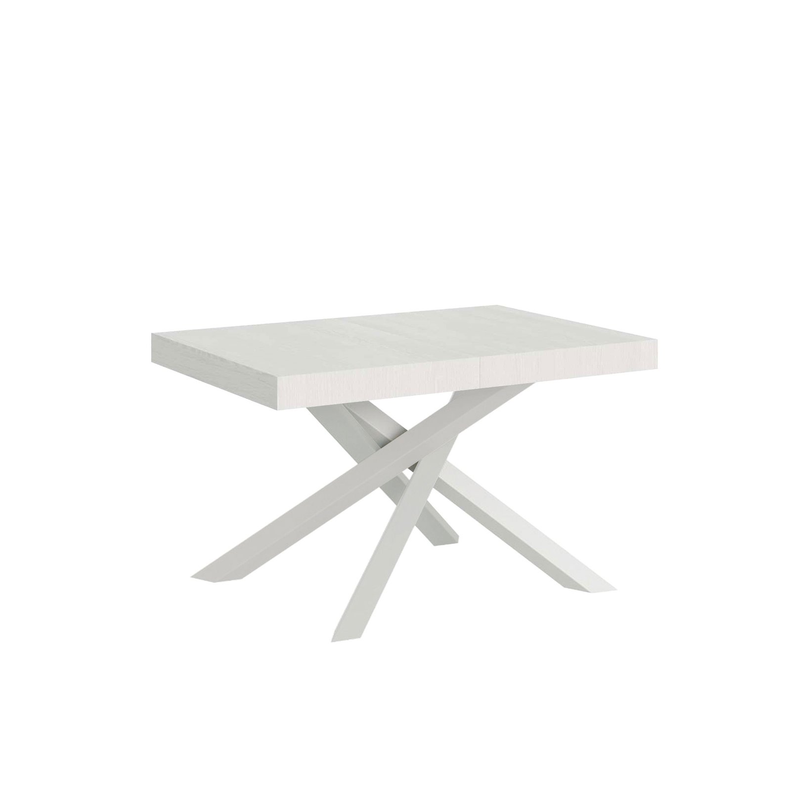 Tavolo da pranzo Allungabile - VOLANTIS PREMIUM Dimensioni: 140x90/400, Telaio: Bianco, Colore: Bianco Frassino