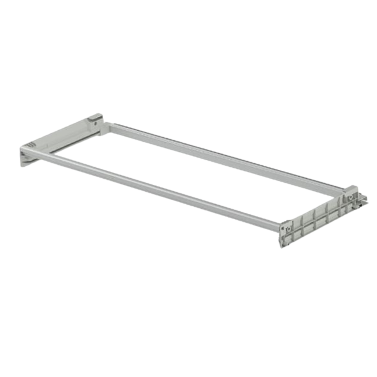 Unterer Rahmen aus grauem Aluminium für Geschirrabtropfgestell