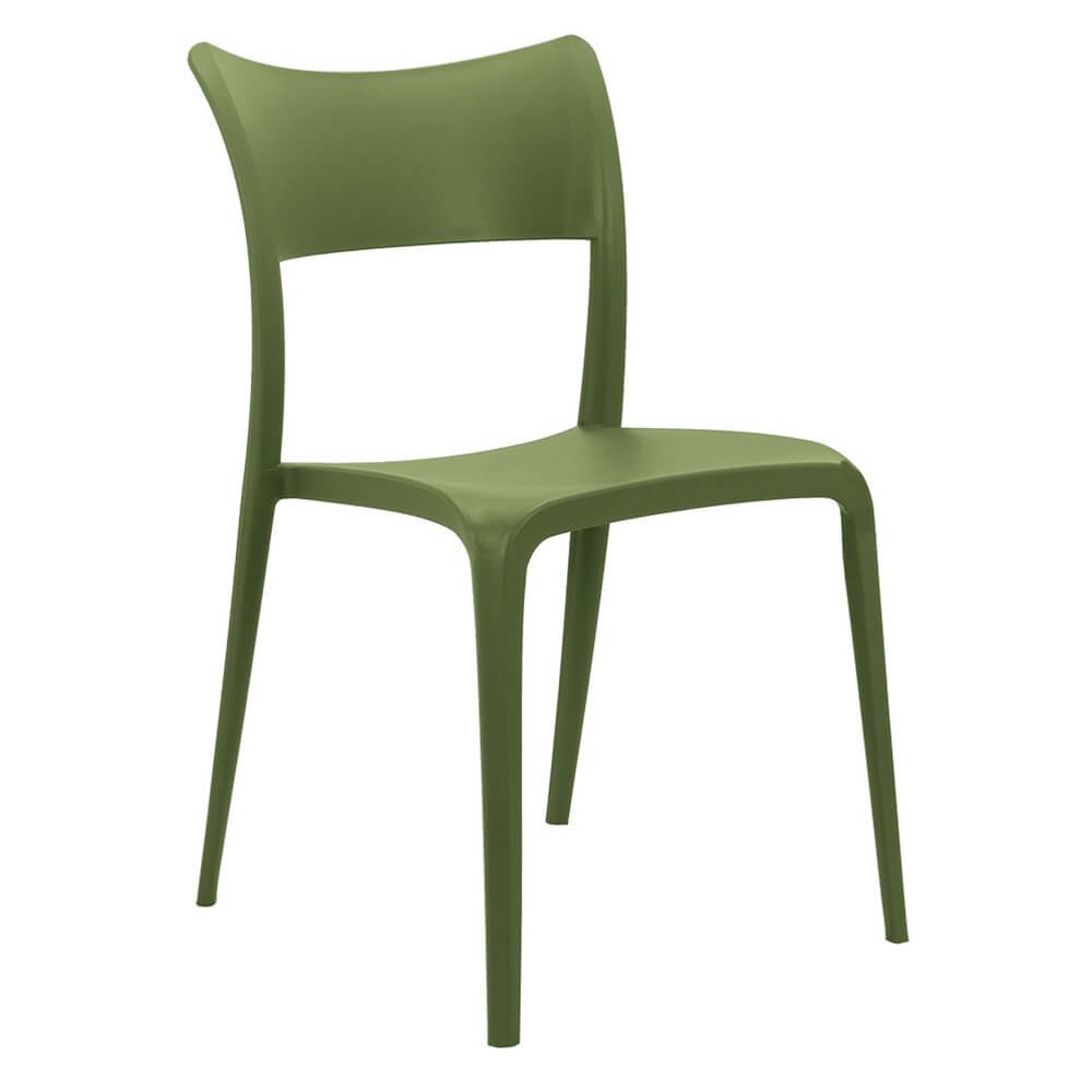 Set di 4 sedie impilabili in polipropilene moderne - LIVRA Colore: Verde