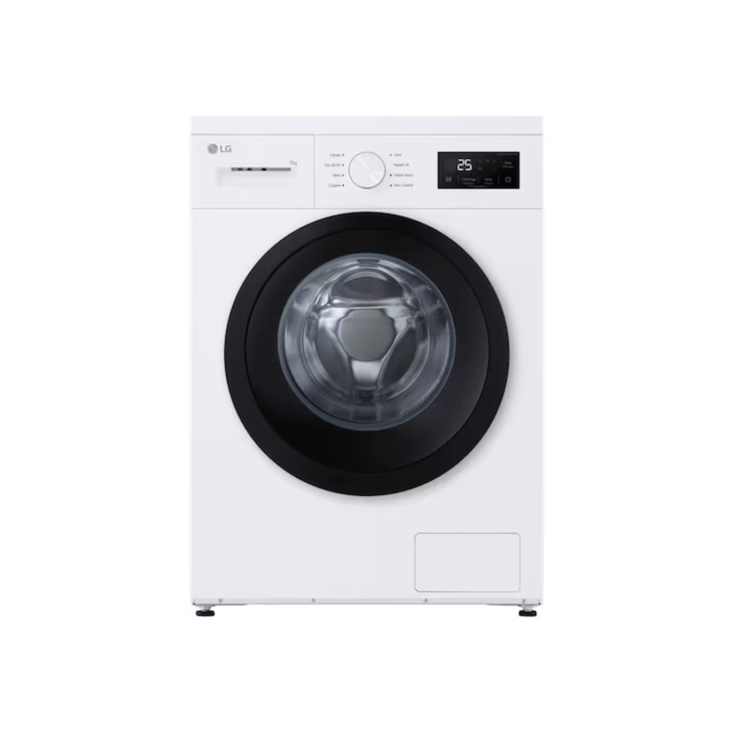 LG Lavatrice 9kg Serie A1 Classe A 1400 giri, Programma Igiene con vapore, Display grande, Design essenziale White