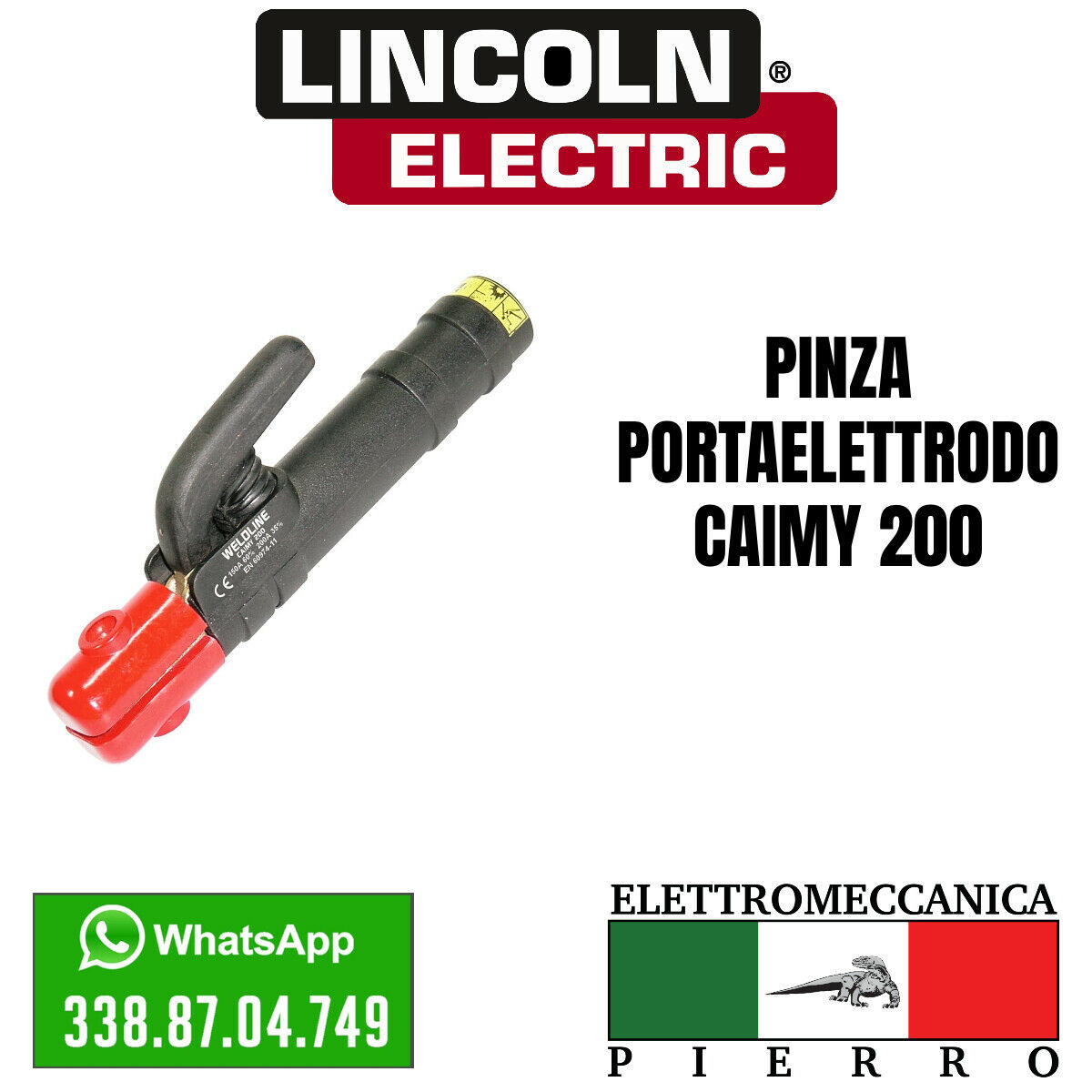 TORCIA TIG PINZA PORTA ELETTRODO MORSETTO DI MASSA CAVI SALDATRICE FILO LINCOLN