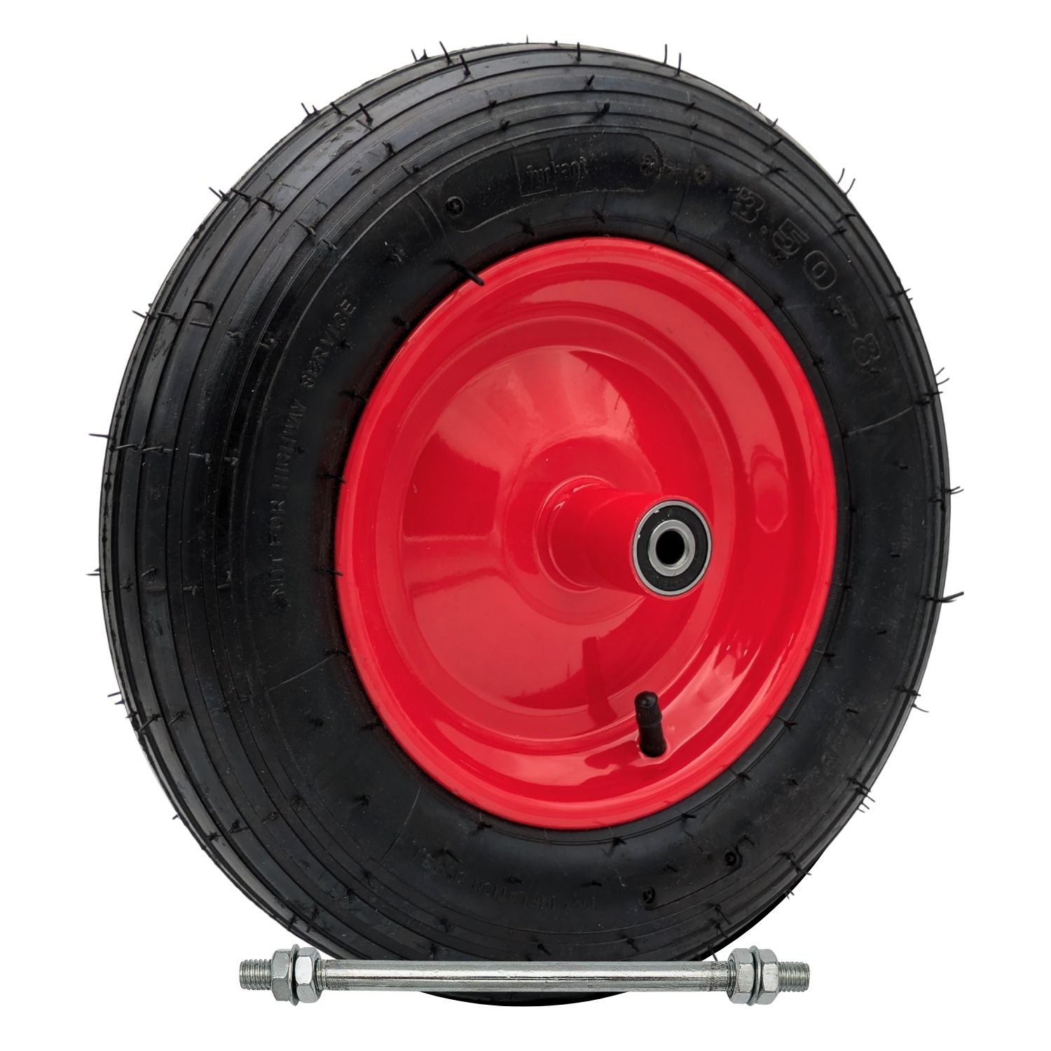 Ruota Pneumatica 3.50-8 per carriola modello vespa asse lungo Battistrada Rigato