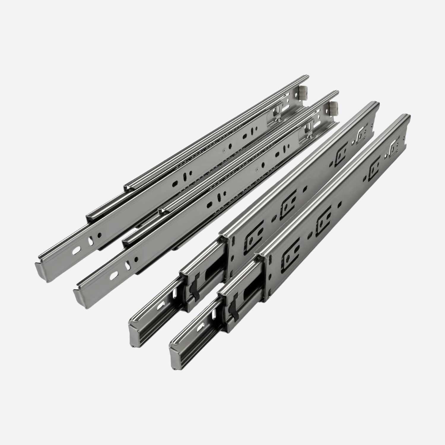 GUIDE SCORREVOLI a SFERE per CASSETTI Portata 45 kg Estrazione Totale Cuscinetti