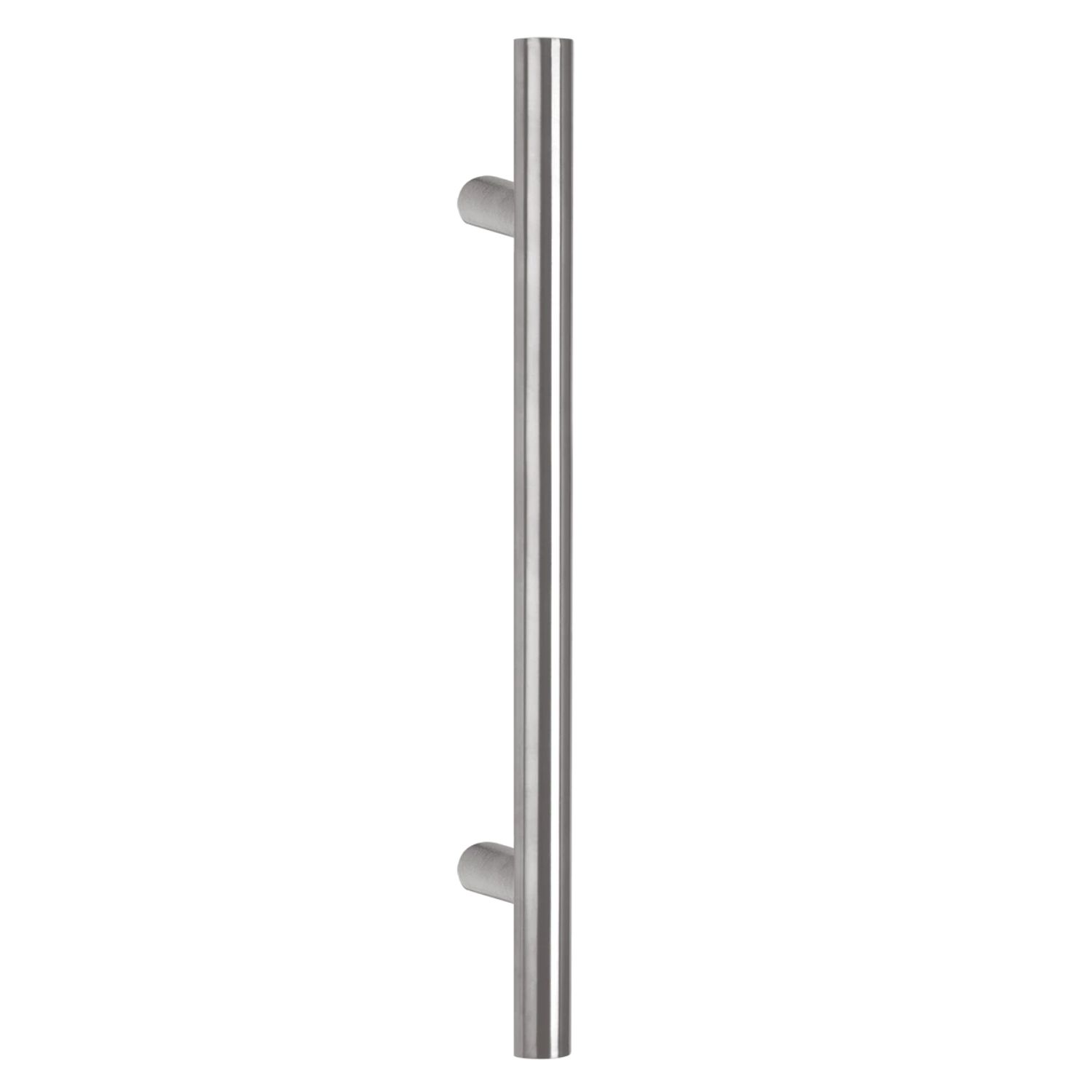 Maniglione tondo diritto in acciaio inox satinato per porte serramenti negozi