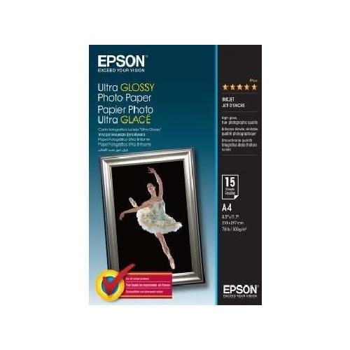 Epson S041927 Ultra Glossy carta foto 15 fogli A4 colore nero e blu