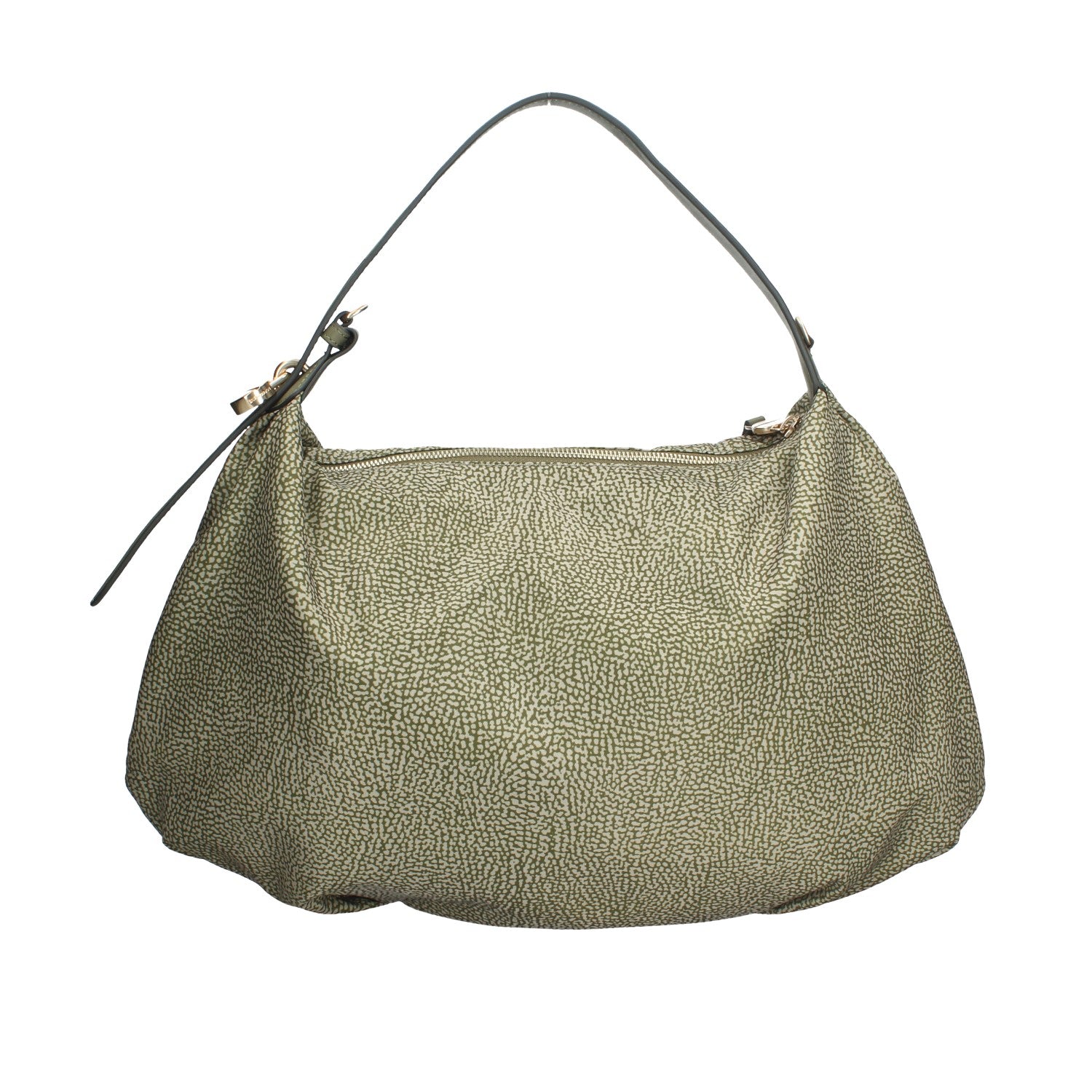 BORBONESE BORSA DONNA A SPALLA IN NYLON E PELLE