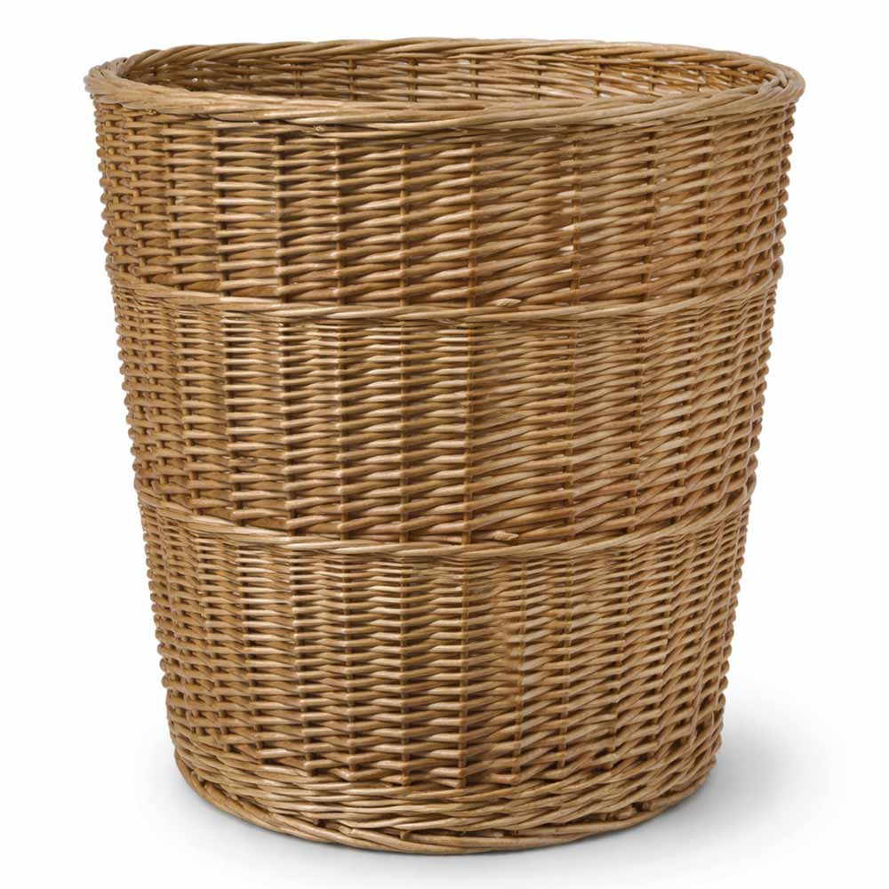 Cesto Grande XL in Vimini Naturale Intrecciato Tondo Multiuso cm 57 x h 58