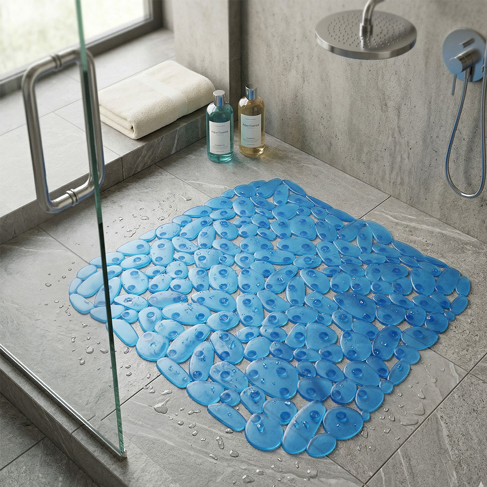 Tappeto bagno antiscivolo con ventose tappetino quadrato per piatto doccia casa
