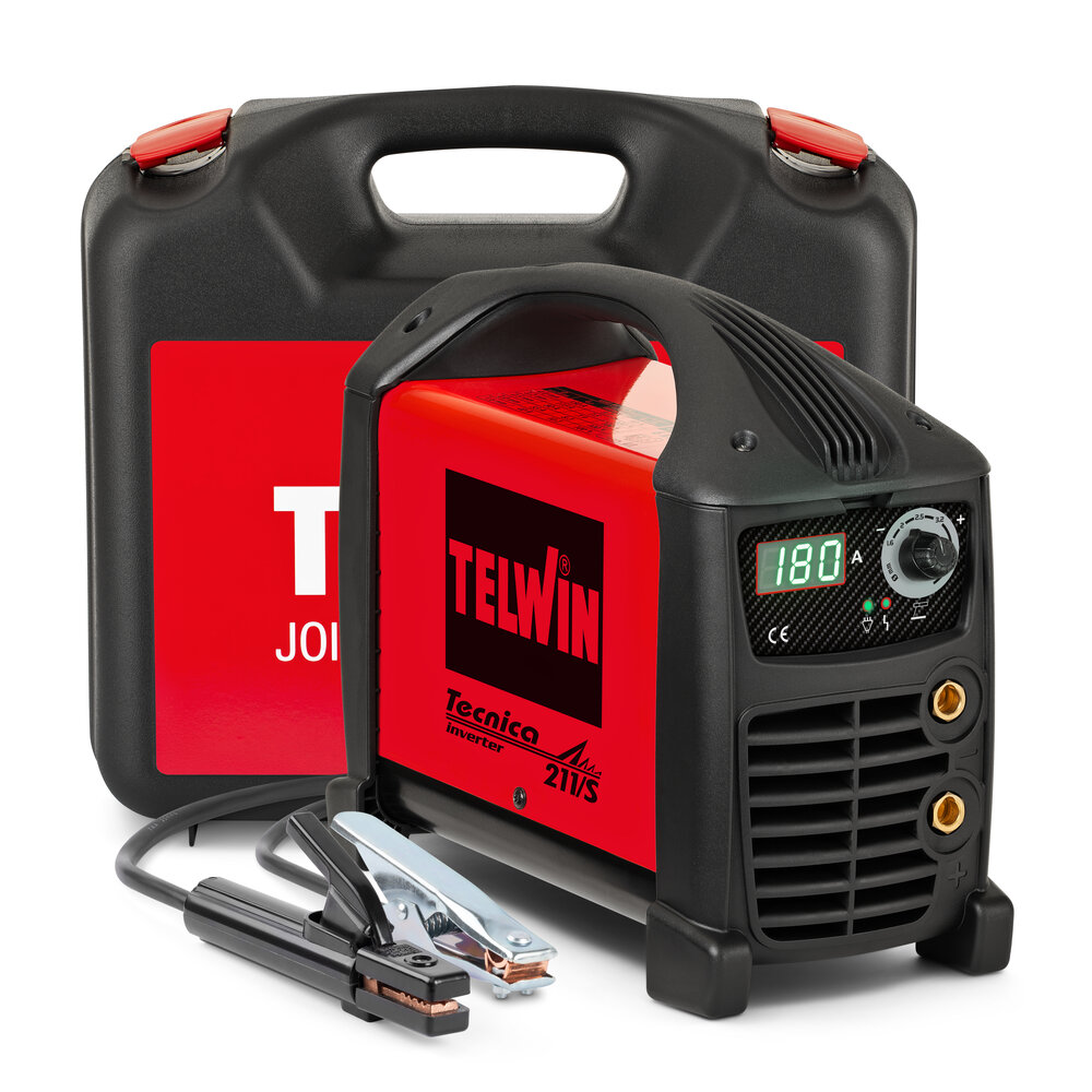 Telwin Tecnica 211/S Saldatrice Inverter MMA TIG DC 180A con Valigetta 230V