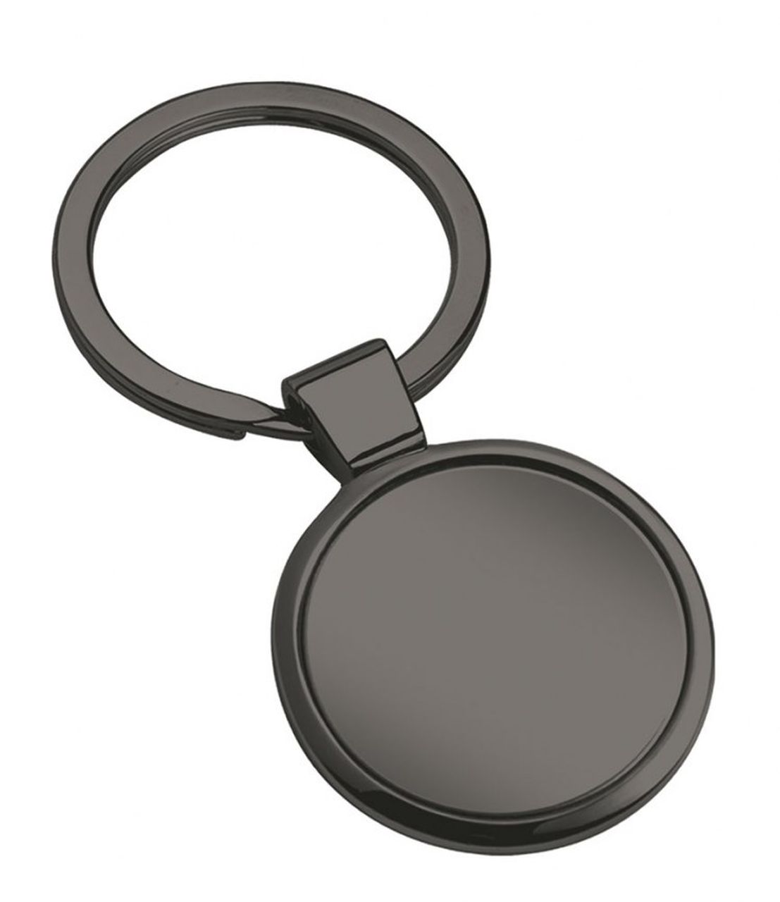 Porte-clés rond en métal bruni