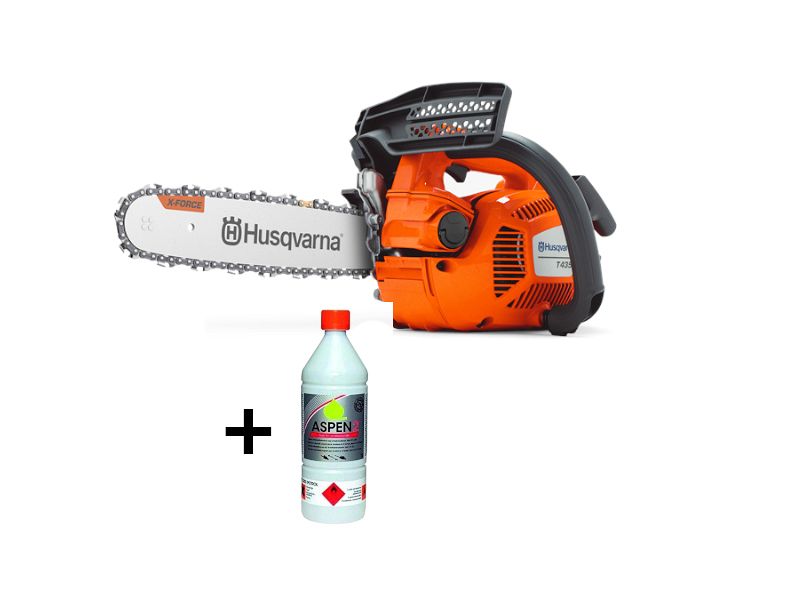 Image of Motosega potatura Husqvarna T435 motore X-Torq 35cc barra 30cm miscela omaggio