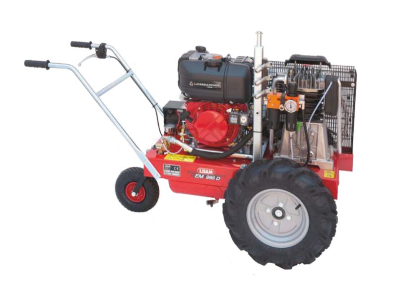 Compressore Diesel semovente Lisam SEM990DAE con Lombardini avviamento elettrico