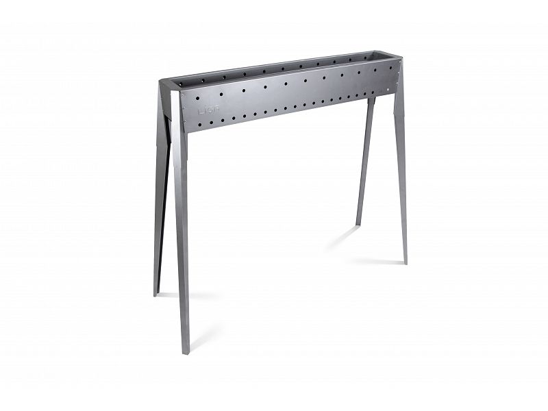 Lisa cuocispiedini Miami 800 F in ferro alluminato con gambe a baionetta e doppia parete 80 cm ideale per barbecue da giardino