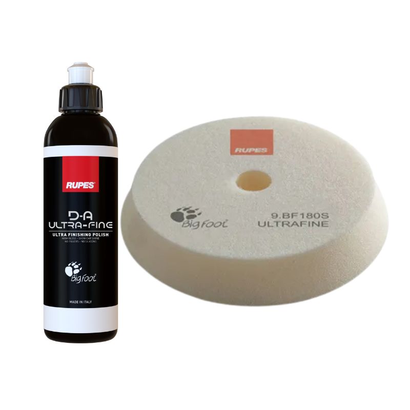 RUPES KIT ULTRAFINE 250ML + TAMPONE 9.BF180S - FINITURA A SPECCHIO PROFESSIONALE