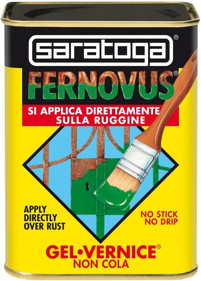 Fernovus Vernice Gel Antiruggine Pronta All'Uso - 750 ml - Nero Brillante