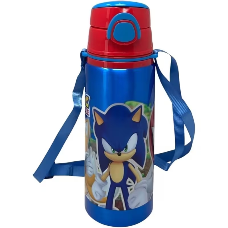 SONIC HEDGEHOG BORRACCIA ALLUMINIO POP UP 730 ML CANNUCCIA TRACOLLA STOR ST83468