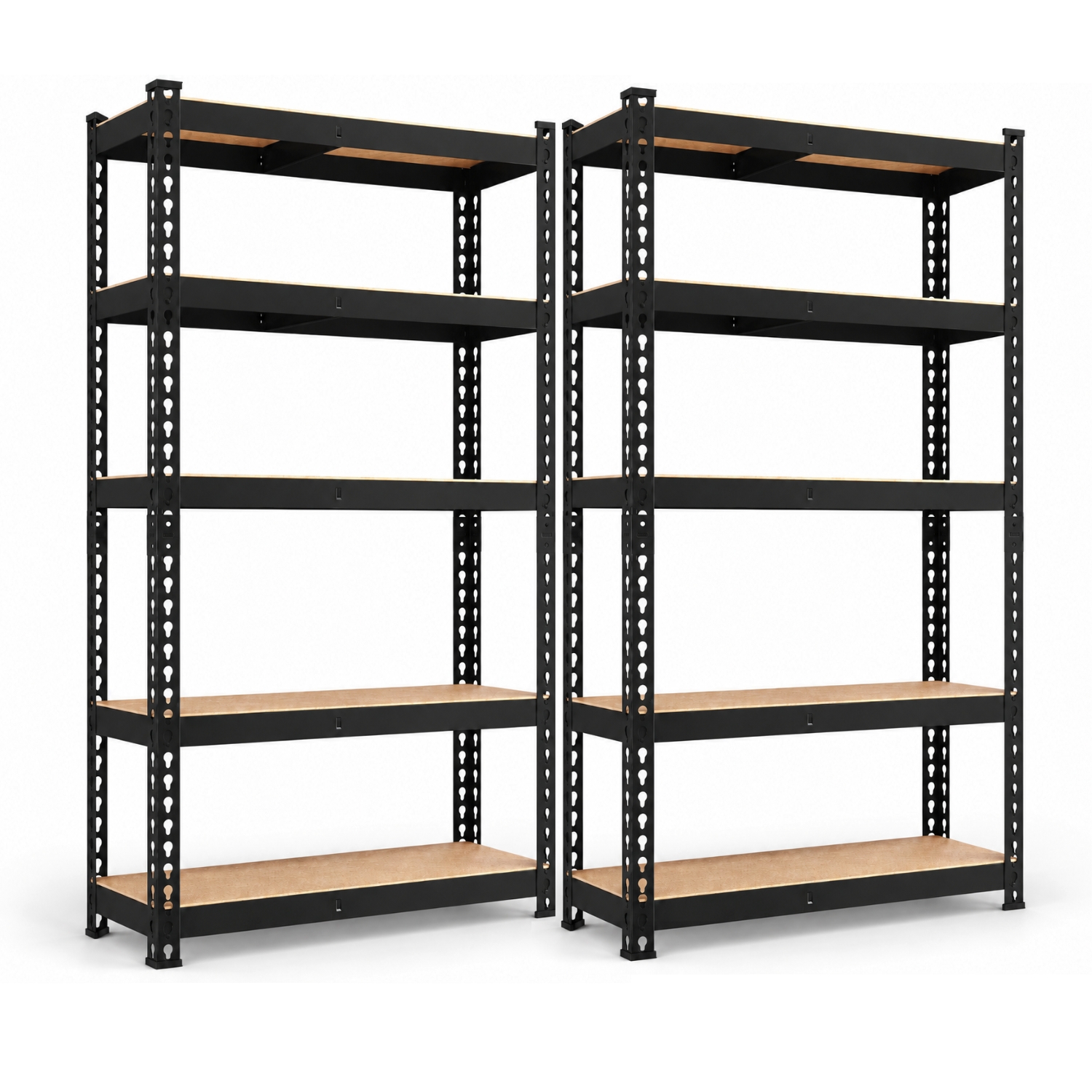 Pro Modular Shelf 5 Shelves Steel/MDF 150x70x30cm Black