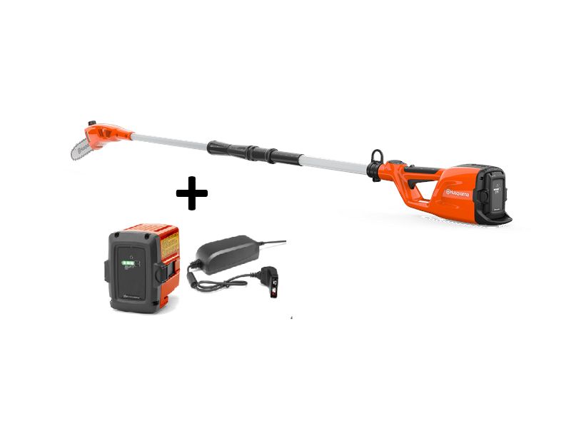 Image of Potatore Husqvarna 120iTK4-P a batteria con asta telescopica e batteria BLI 10 e caricabatterie