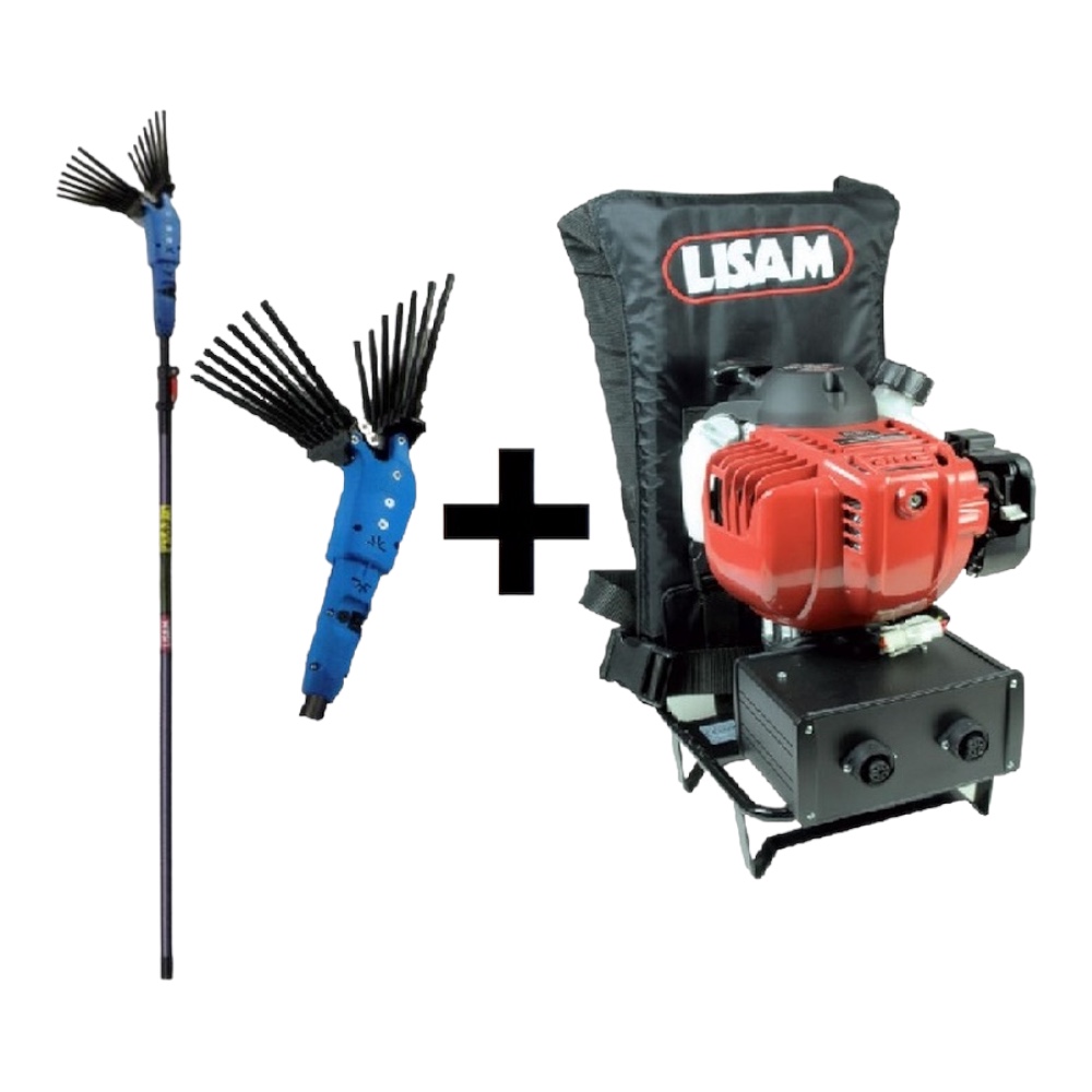 Image of KIT Abbacchiatore PETTINE elettrico LISAM OLIVECO raccolta olive CON GENERATORE