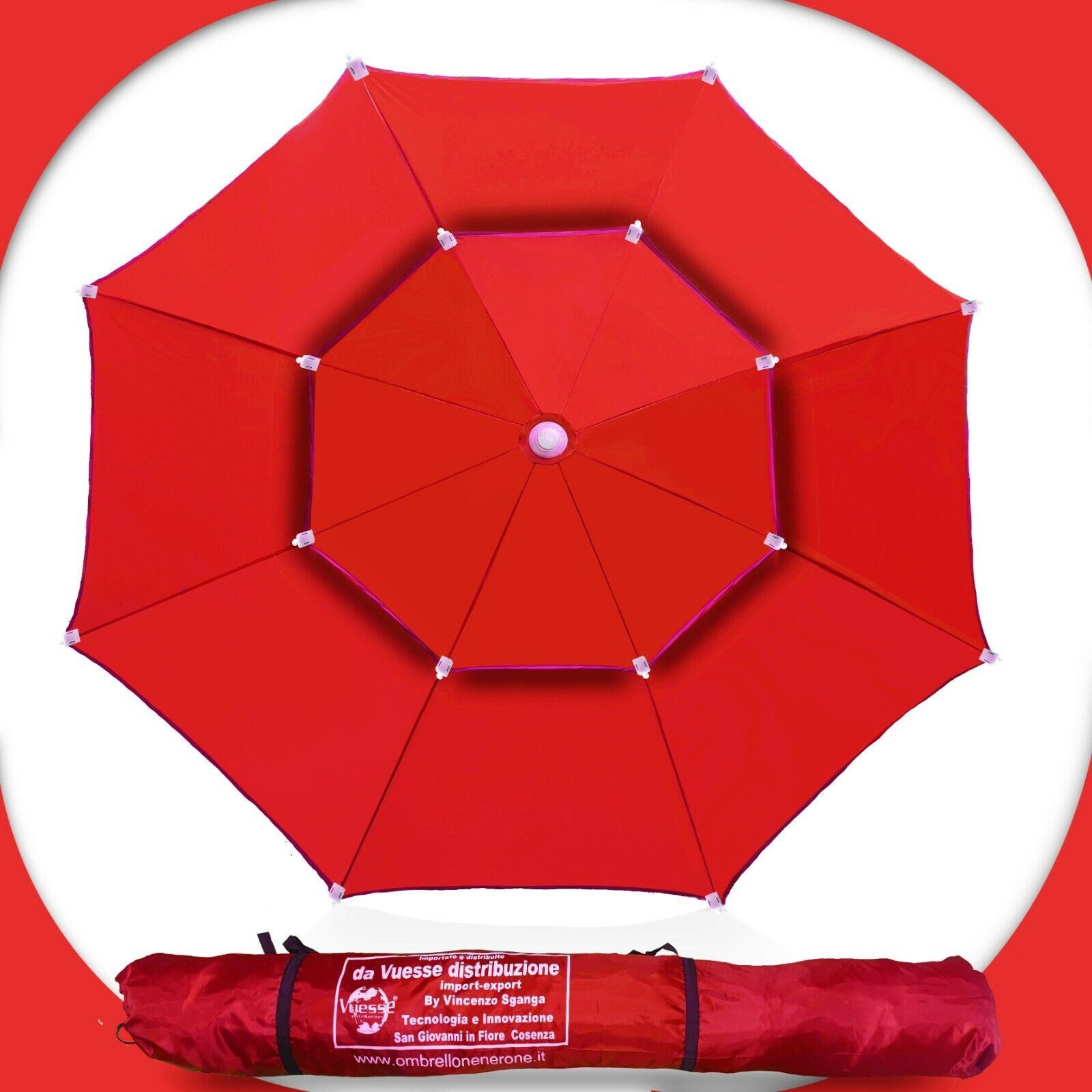 ombrellone mare antivento spiaggia fibra di carbonio ,stecche elastiche (A16) - Foto 2 di 15