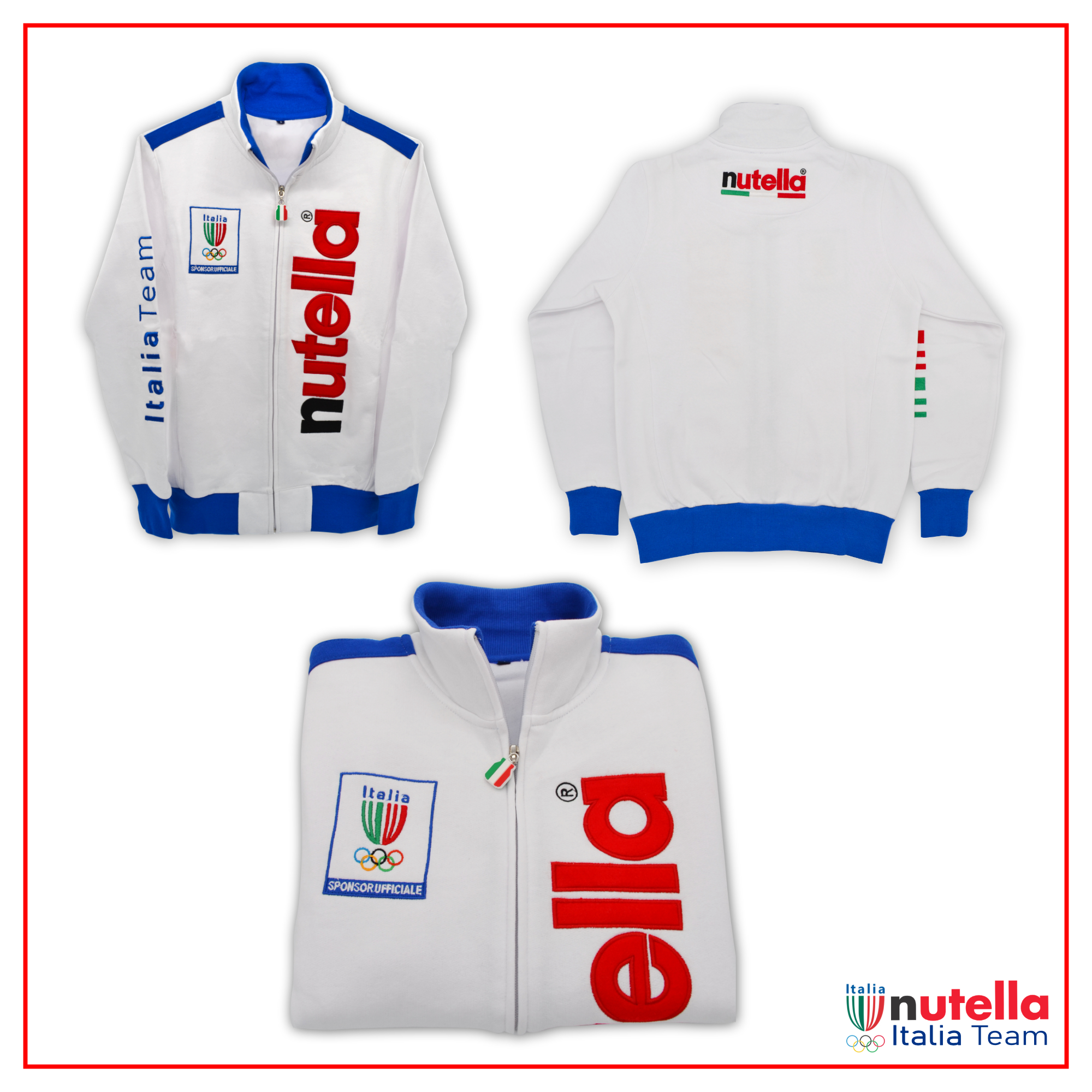 Felpa Italia Nutella Team Olimpiadi LIMITED EDITION Manica Lunga - Foto 13 di 15