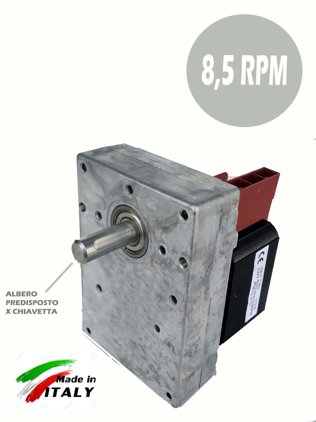 M OTORIDUTTORE PELLET KENTA K917 - 8.5 RPM 230V - 50W CON ALBERO X JOLLY MECC