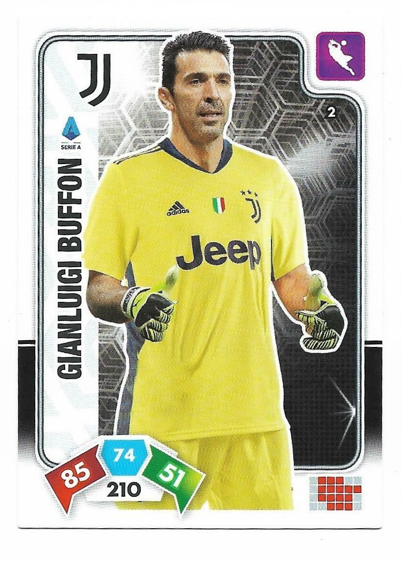 N.2 Gianluigi Buffon Juventus Card Base - Adrenalyn XL Calciatori 2020 21