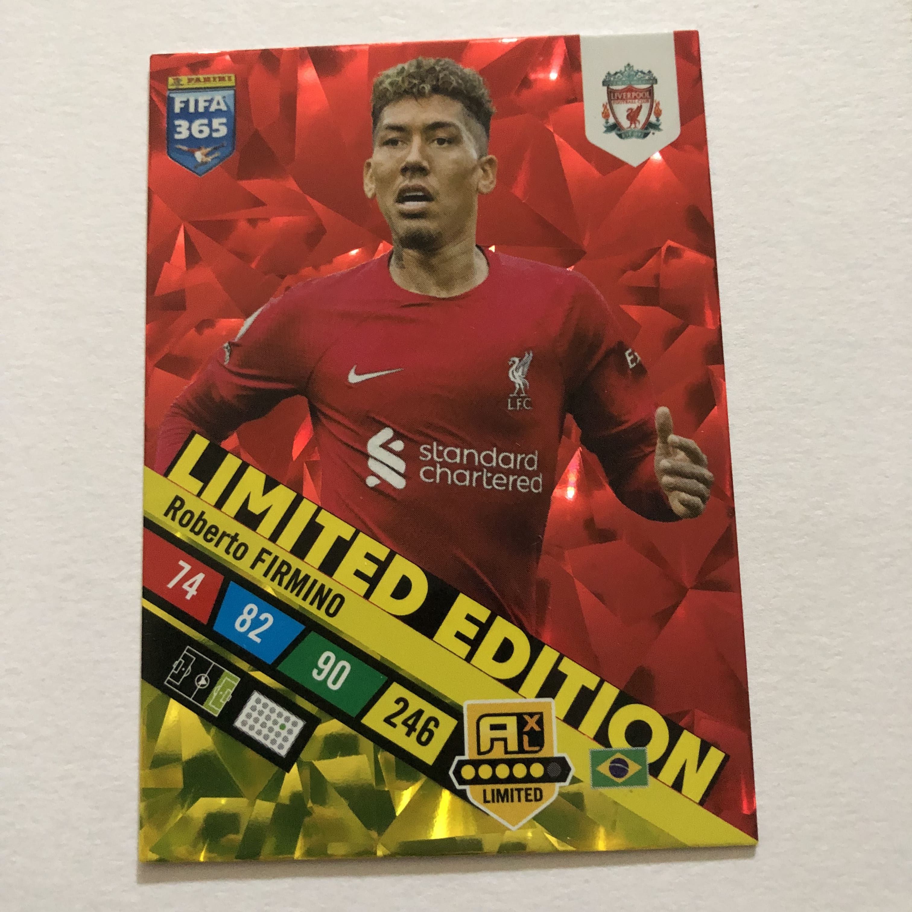 Roberto Firmino Liverpool Limited Edition - Adrenalyn XL Fifa 365 2023